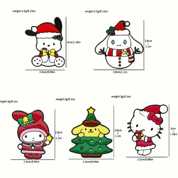 Hello Kitty And Friends Holiday Enamel Pin Bundle - Picture 3 of 3